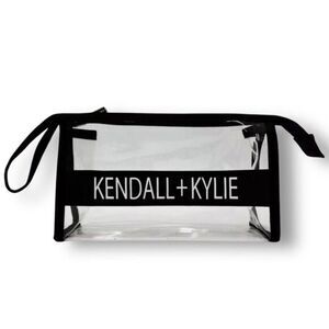 New Kendall + Kylie Clear Makeup Bag Transparent Cosmetic Travel Pouch Case Y2K